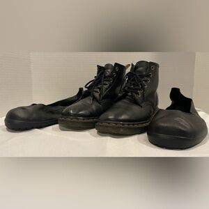 DR. MARTENS Vegan 1460 Black Leather Boot With Protective Covers Women’s 8